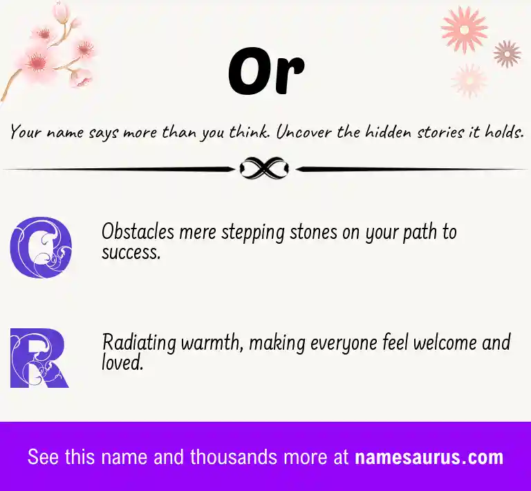 Acrostic poem about Or.