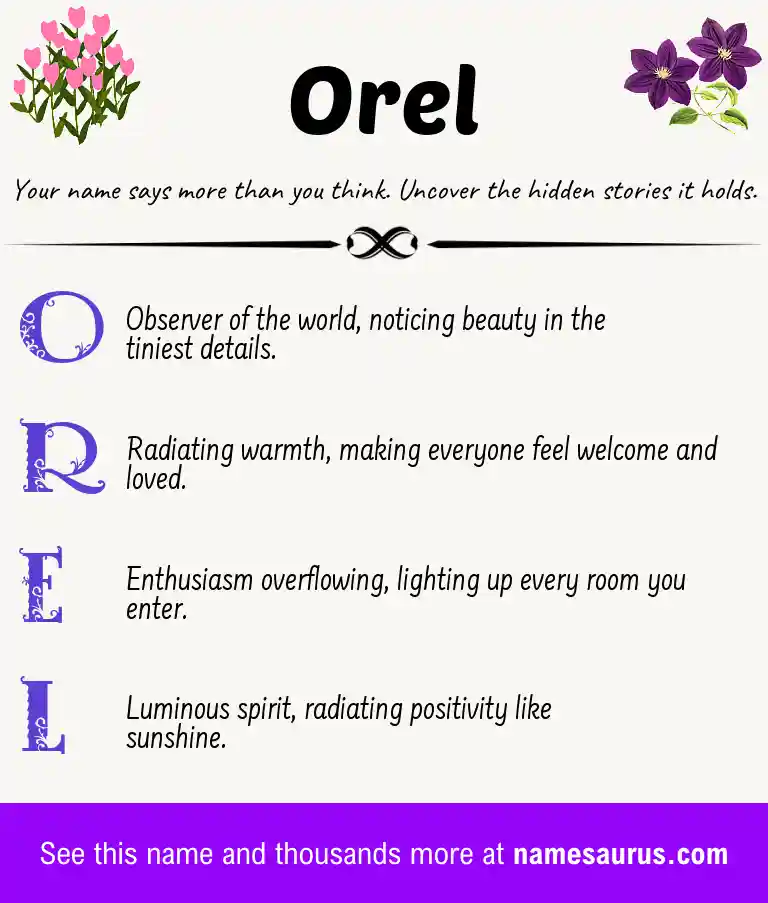 Acrostic poem about Orel.