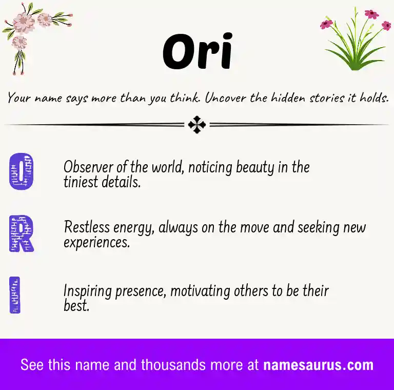 Acrostic poem about Ori.