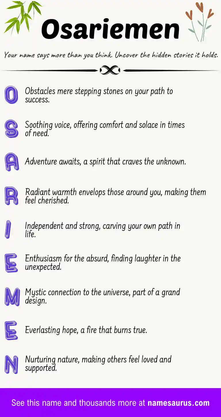 Acrostic poem about Osariemen.