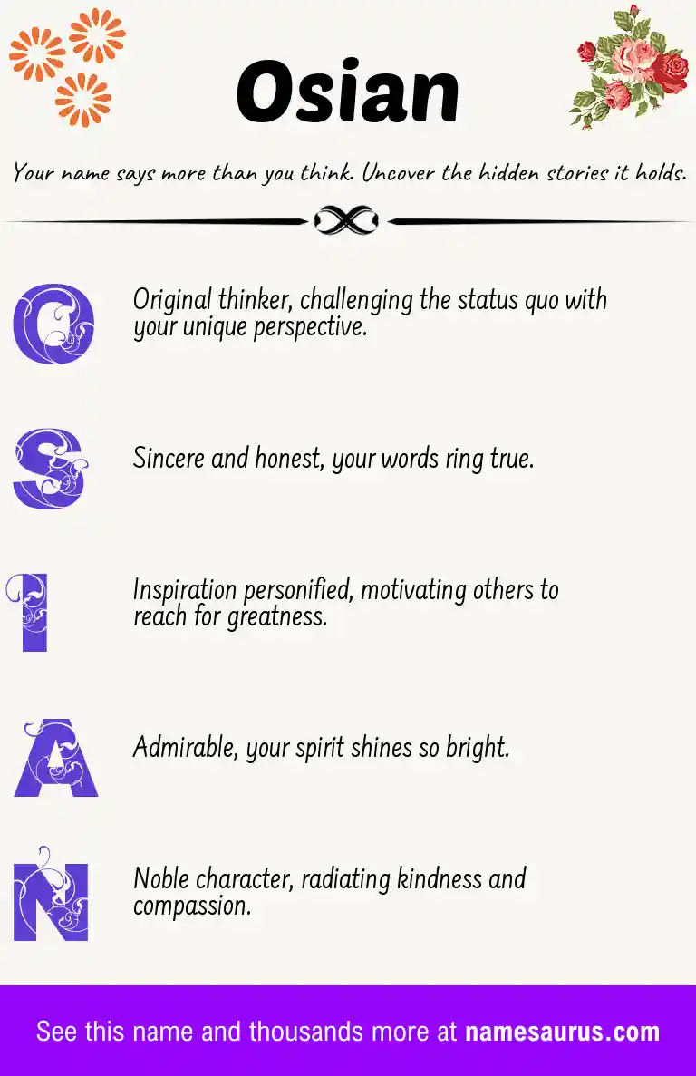 Acrostic poem about Osian.