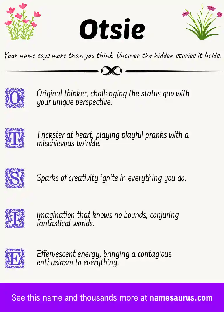 Acrostic poem about Otsie.