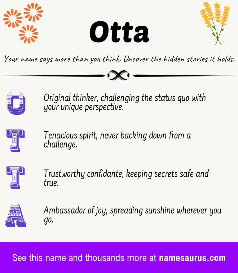 Acrostic poem about Otta.