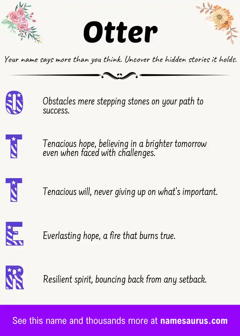 Acrostic poem about Otter.