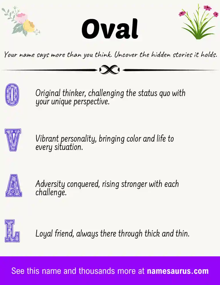 Acrostic poem about Oval.