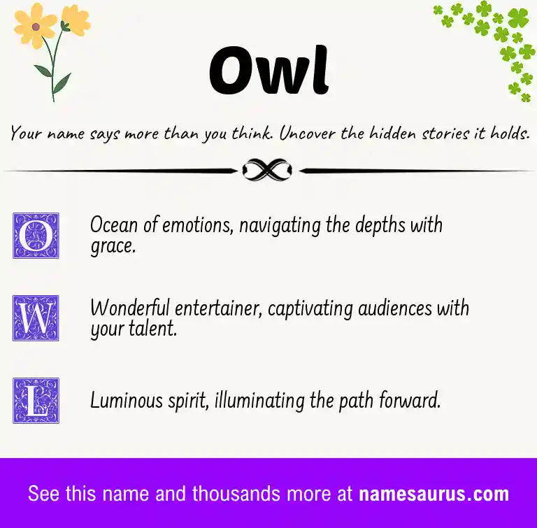 Acrostic poem about Owl.