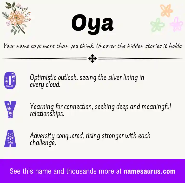 Acrostic poem about Oya.