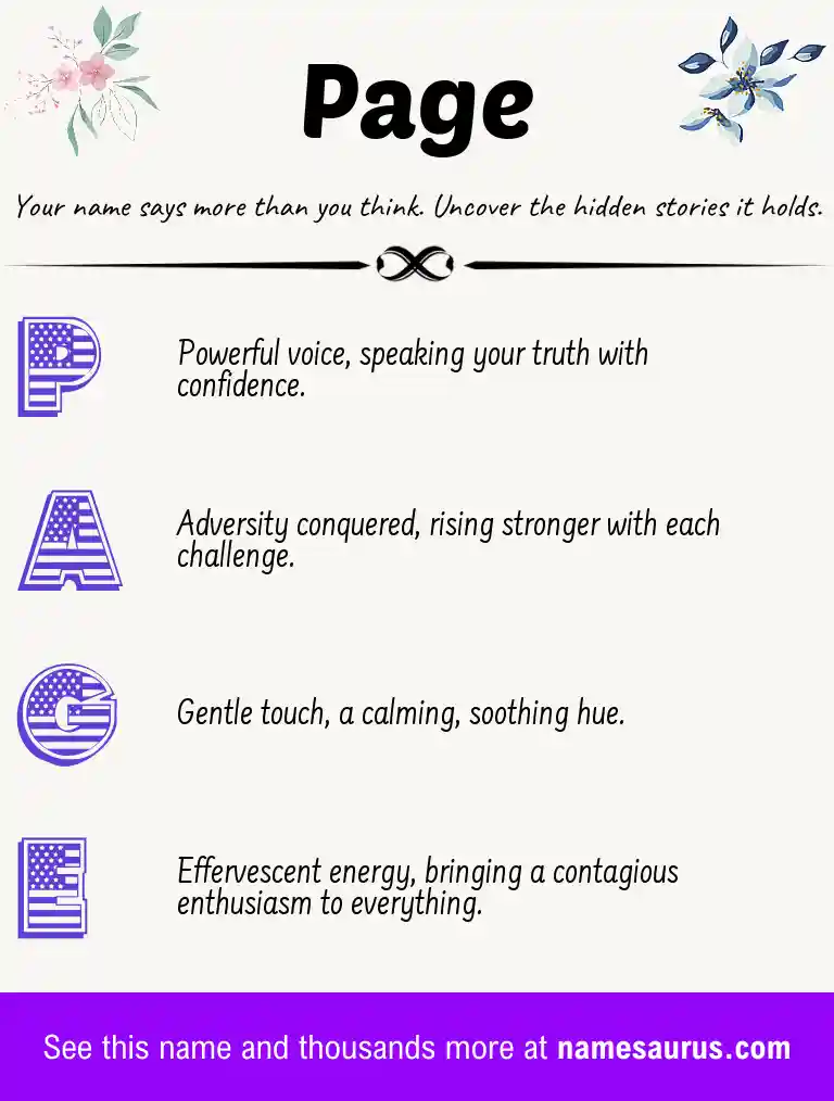 Acrostic poem about Page.