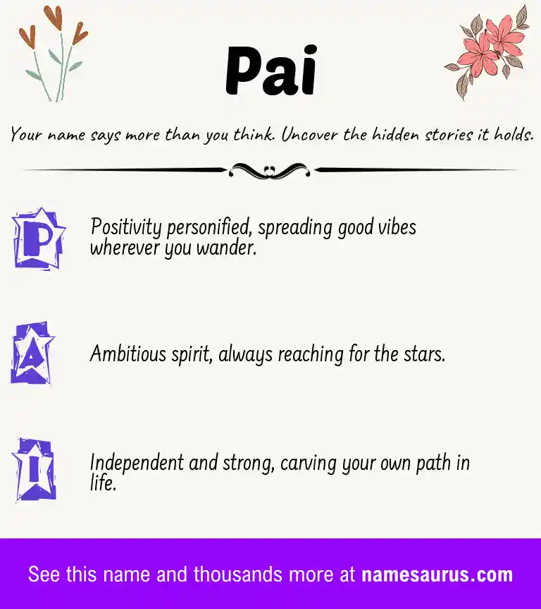 Acrostic poem about Pai.