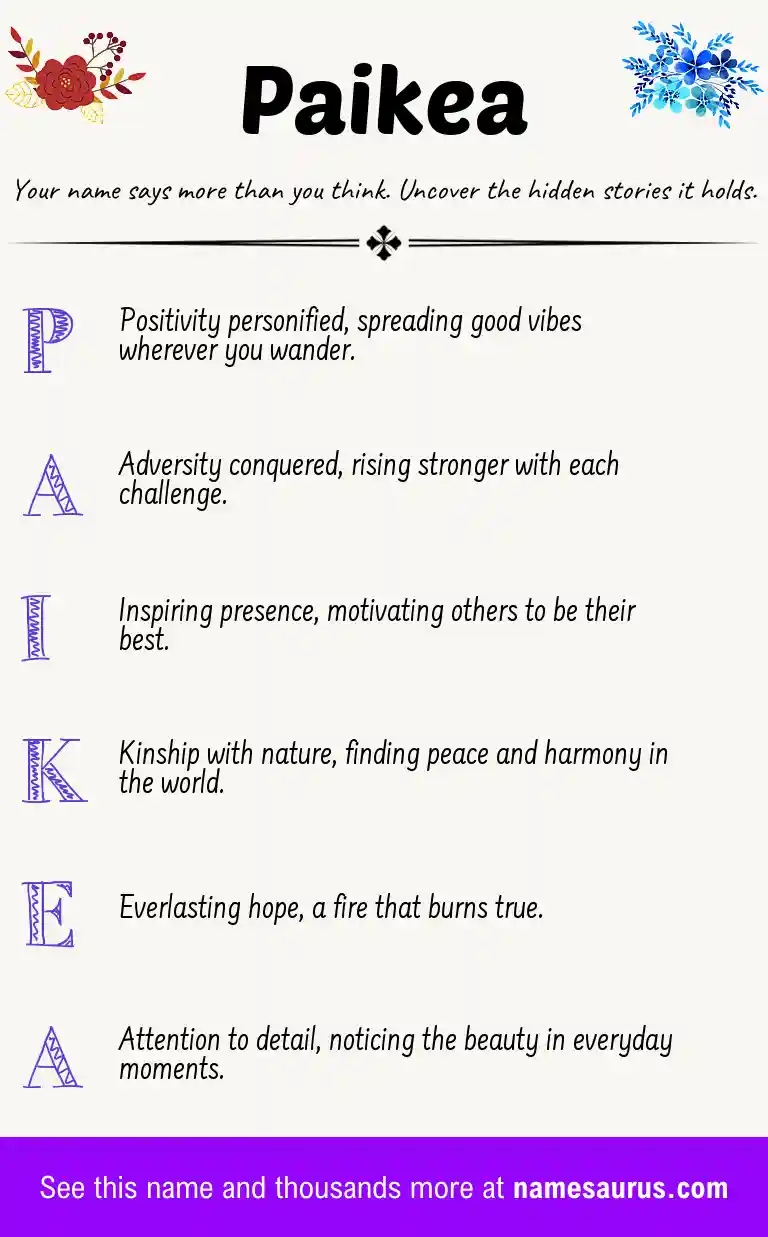 Acrostic poem about Paikea.