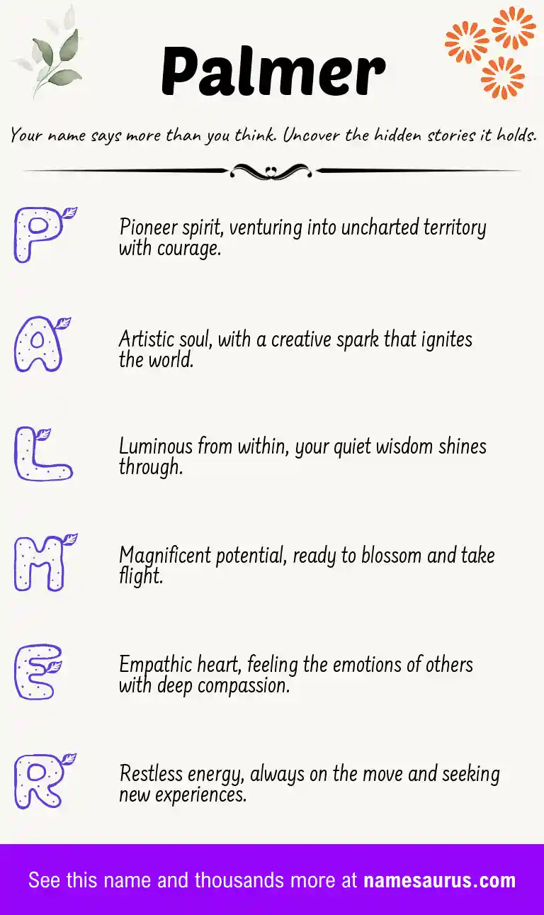 Acrostic poem about Palmer.