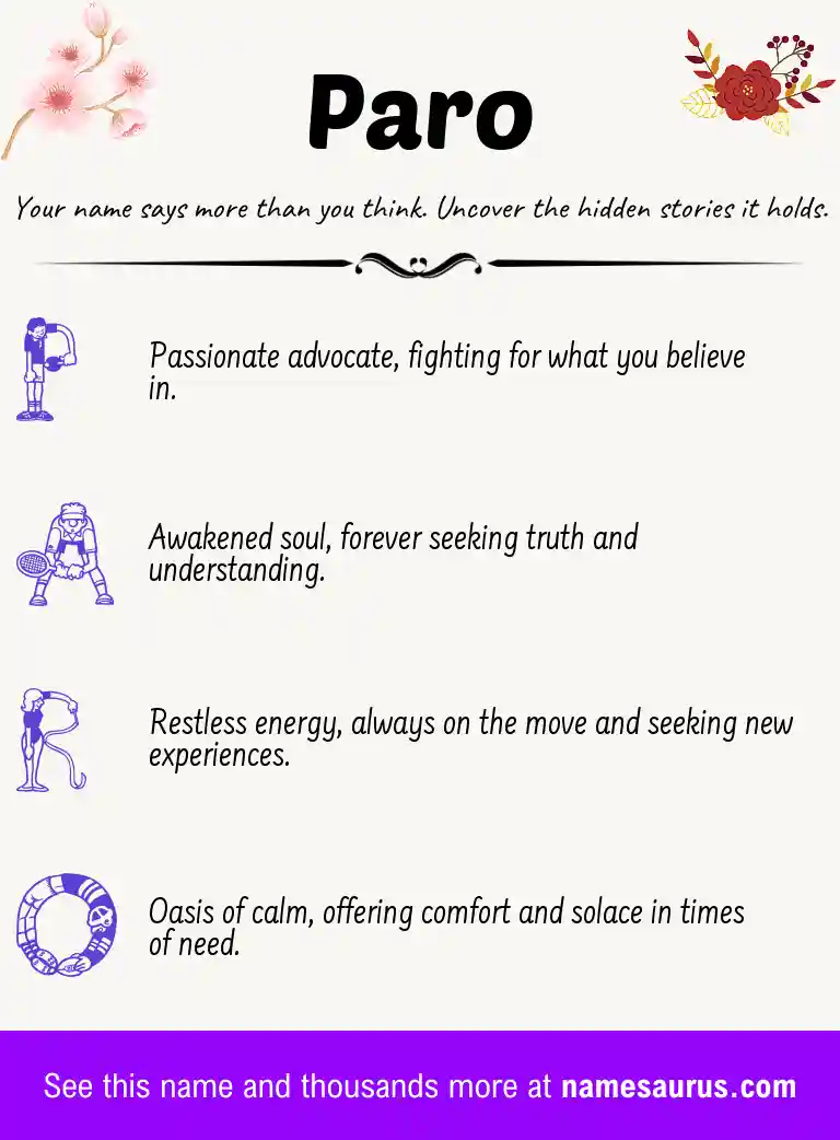 Acrostic poem about Paro.
