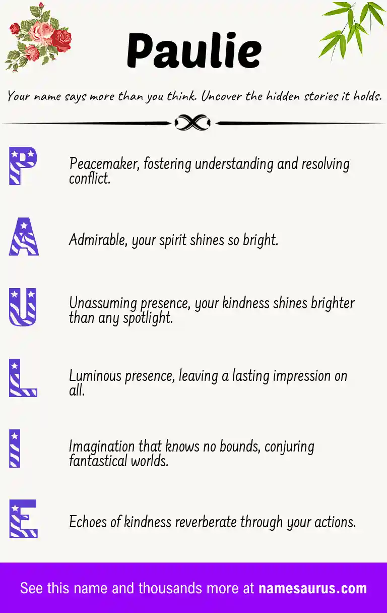 Acrostic poem about Paulie.