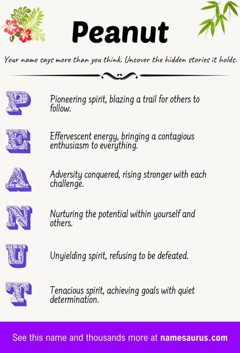 Acrostic poem about Peanut.
