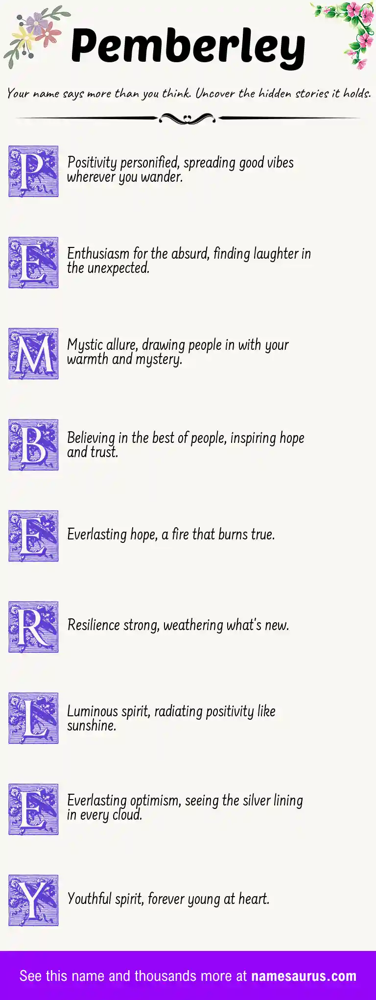 Acrostic poem about Pemberley.