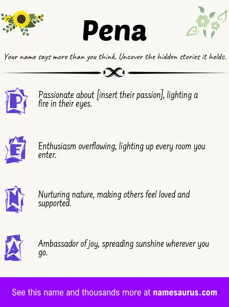 Acrostic poem about Pena.