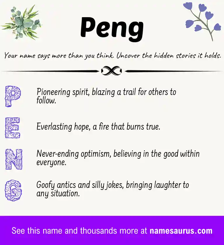 Acrostic poem about Peng.