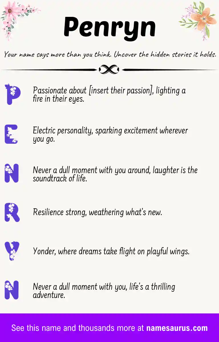 Acrostic poem about Penryn.