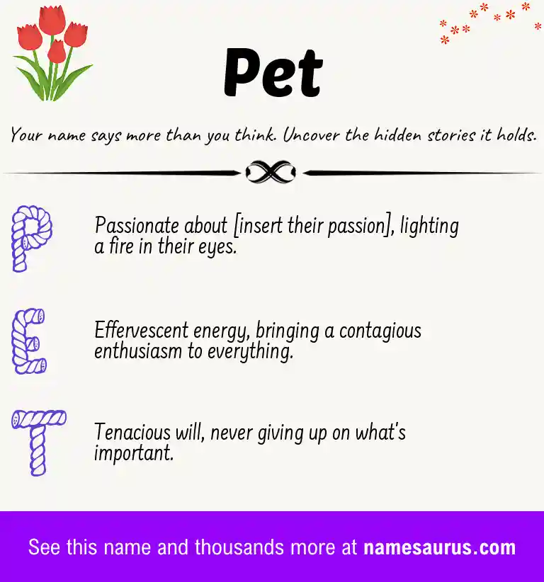 Acrostic poem about Pet.