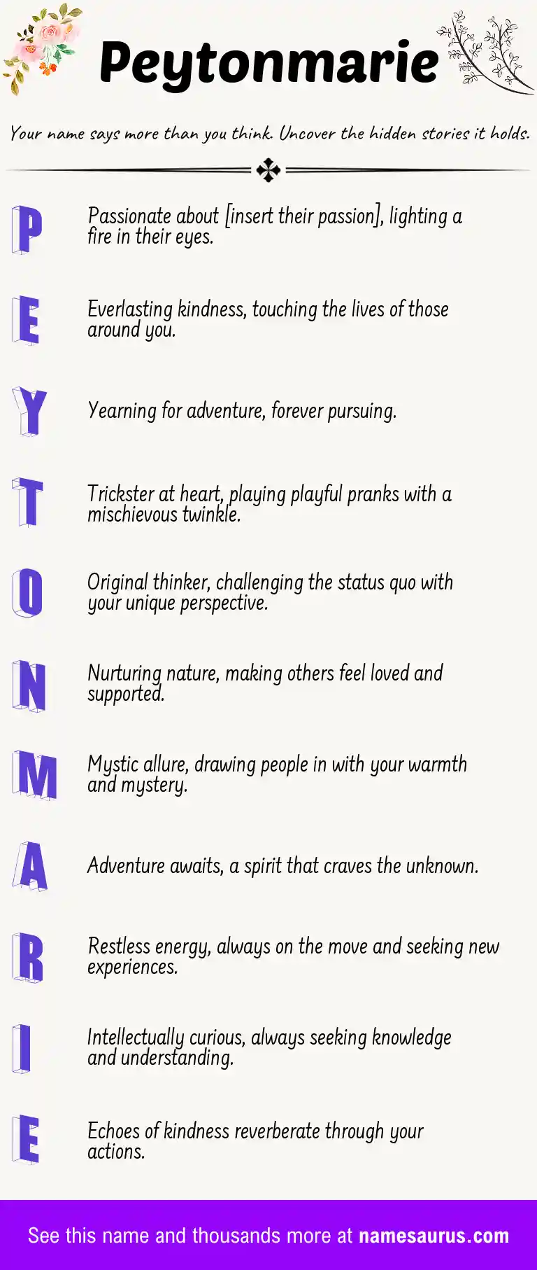Acrostic poem about Peytonmarie.