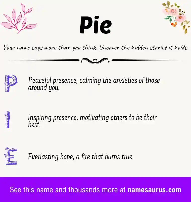 Acrostic poem about Pie.