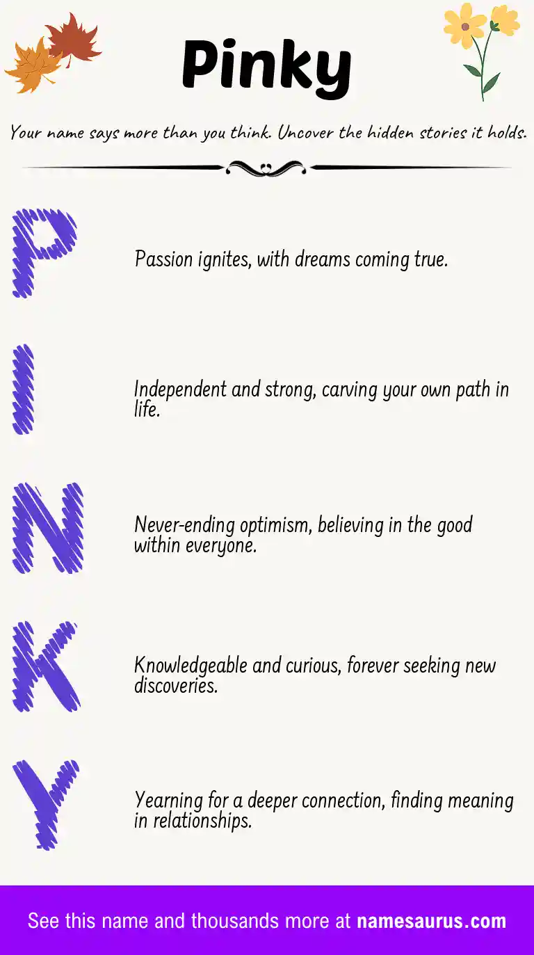 Acrostic poem about Pinky.