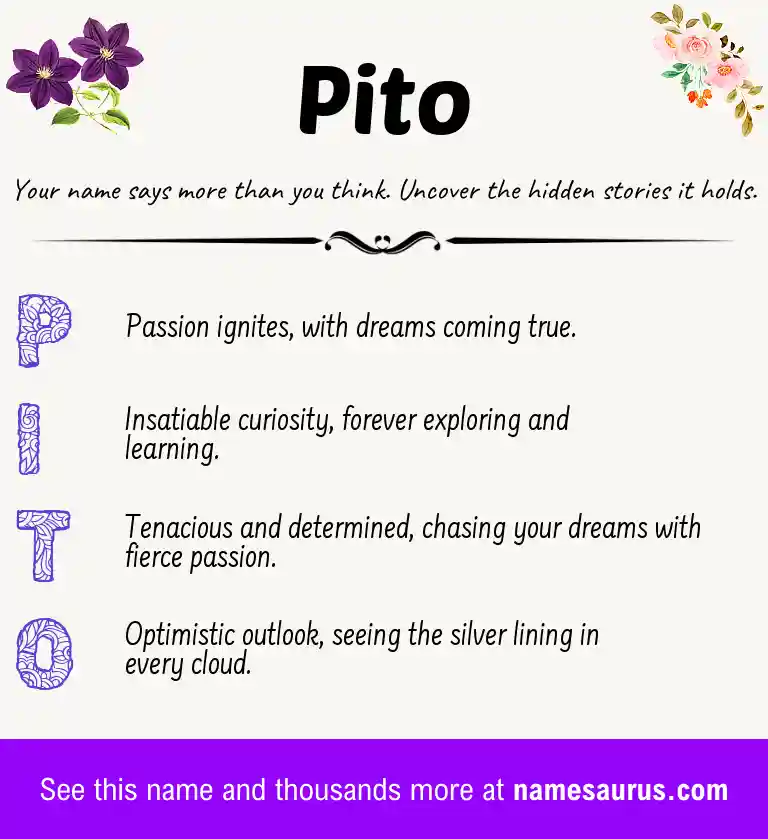 Acrostic poem about Pito.