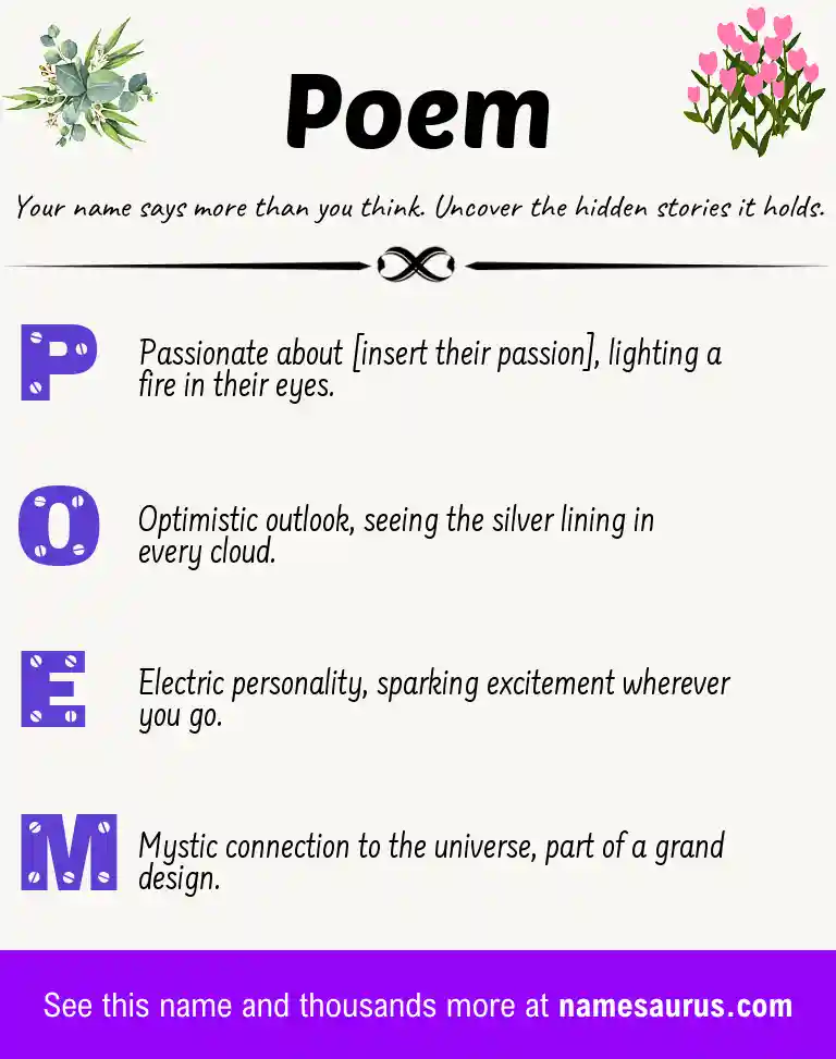 Acrostic poem about Poem.