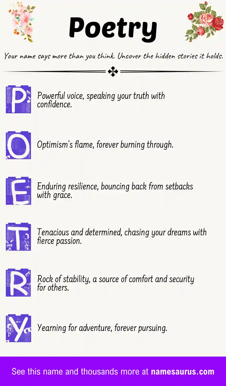 Acrostic poem about Poetry.