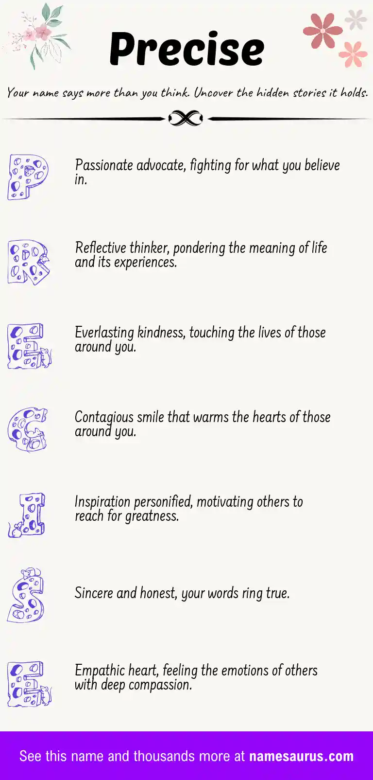 Acrostic poem about Precise.
