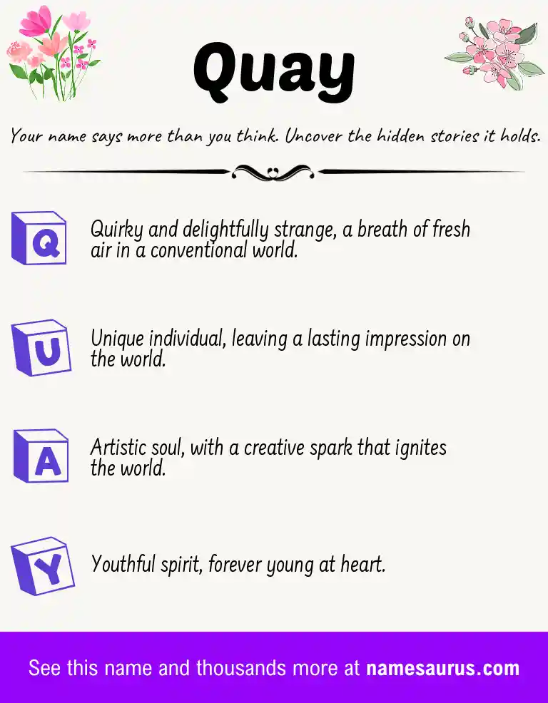 Acrostic poem about Quay.