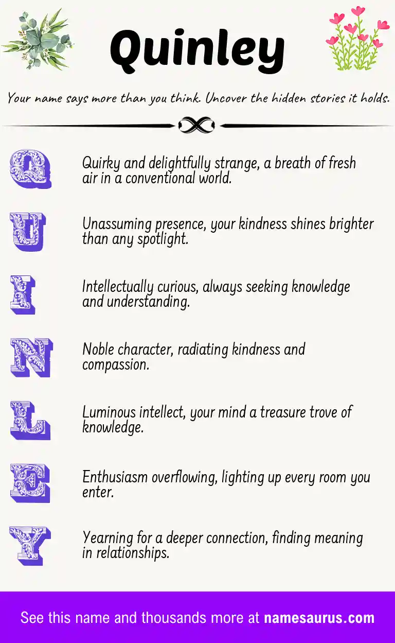 Acrostic poem about Quinley.
