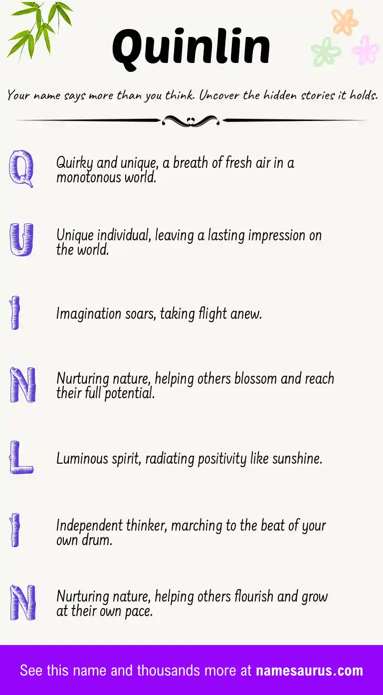 Acrostic poem about Quinlin.