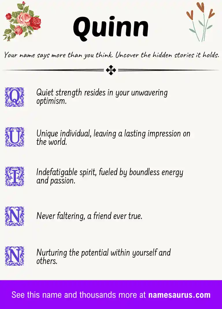 Acrostic poem about Quinn.