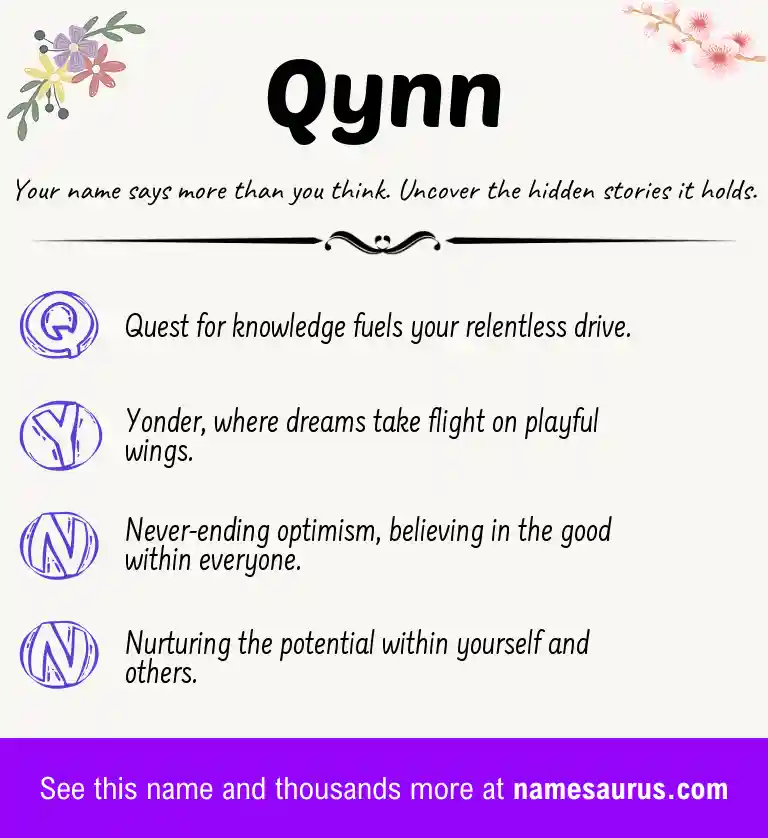 Acrostic poem about Qynn.