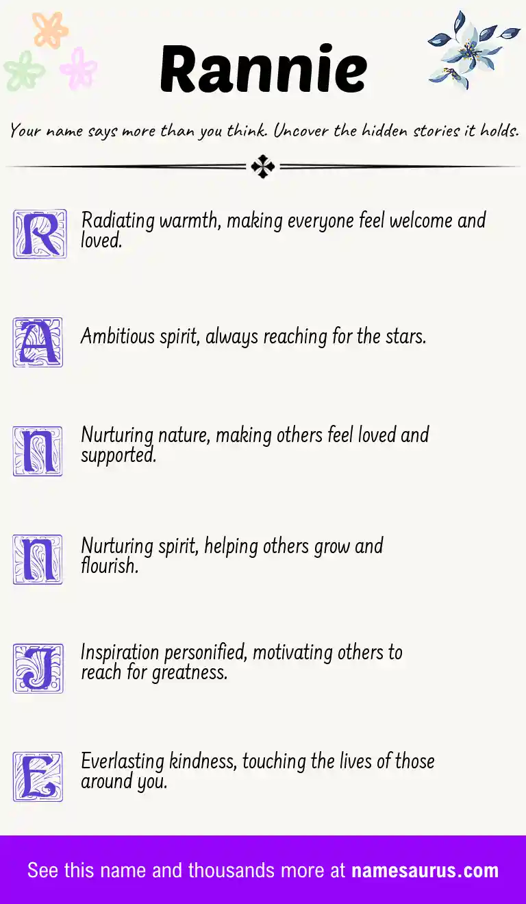 Acrostic poem about Rannie.