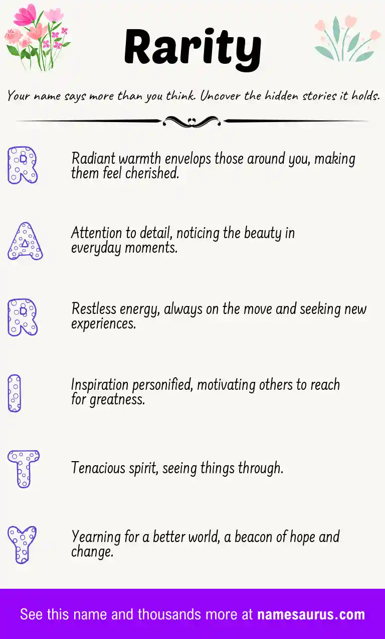 Acrostic poem about Rarity.
