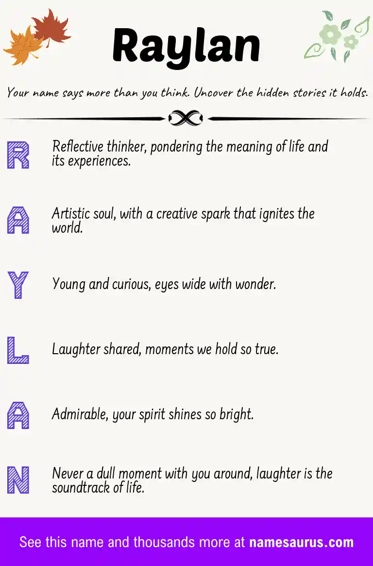 Acrostic poem about Raylan.