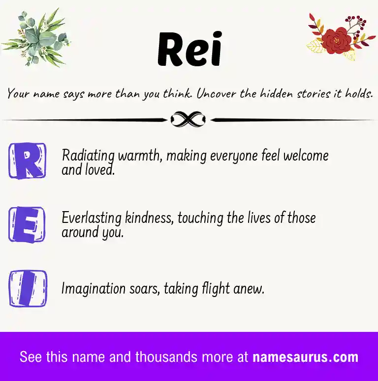 Acrostic poem about Rei.