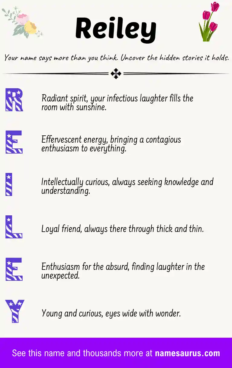 Acrostic poem about Reiley.