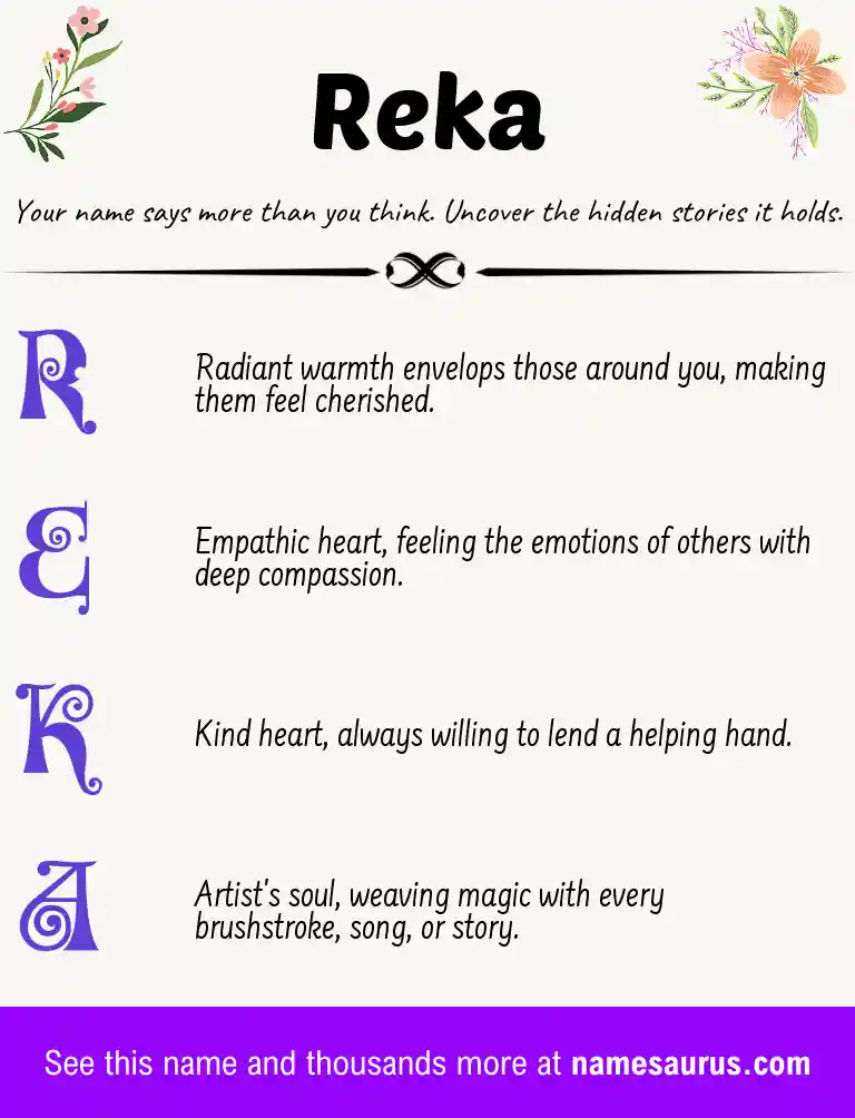 Acrostic poem about Reka.