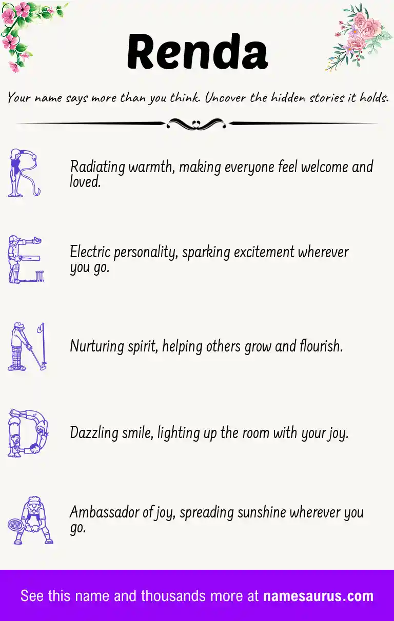 Acrostic poem about Renda.