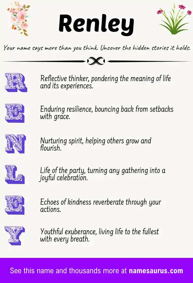 Acrostic poem about Renley.