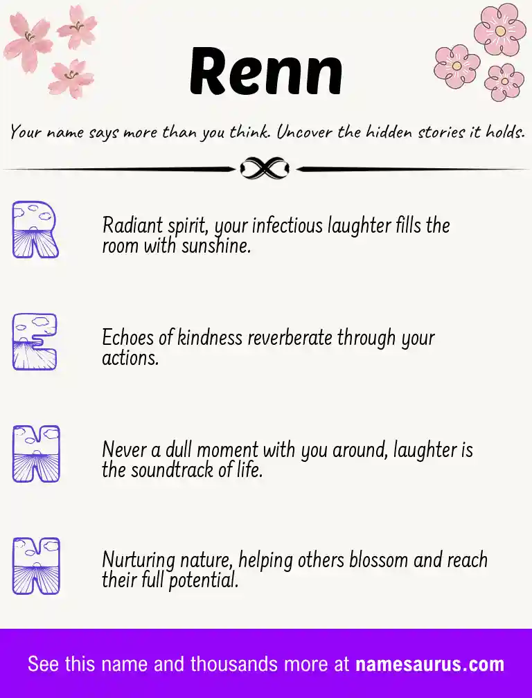Acrostic poem about Renn.