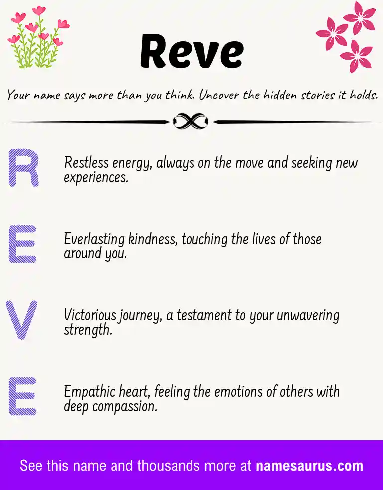 Acrostic poem about Reve.