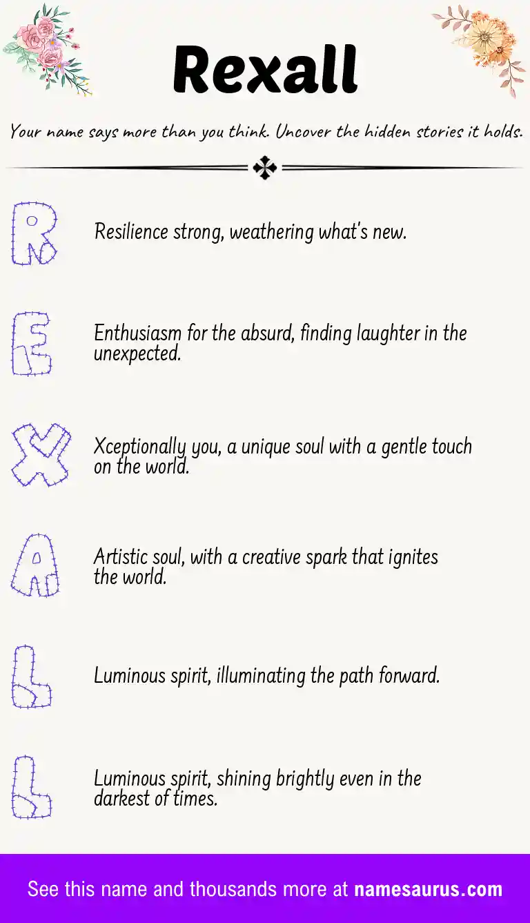 Acrostic poem about Rexall.