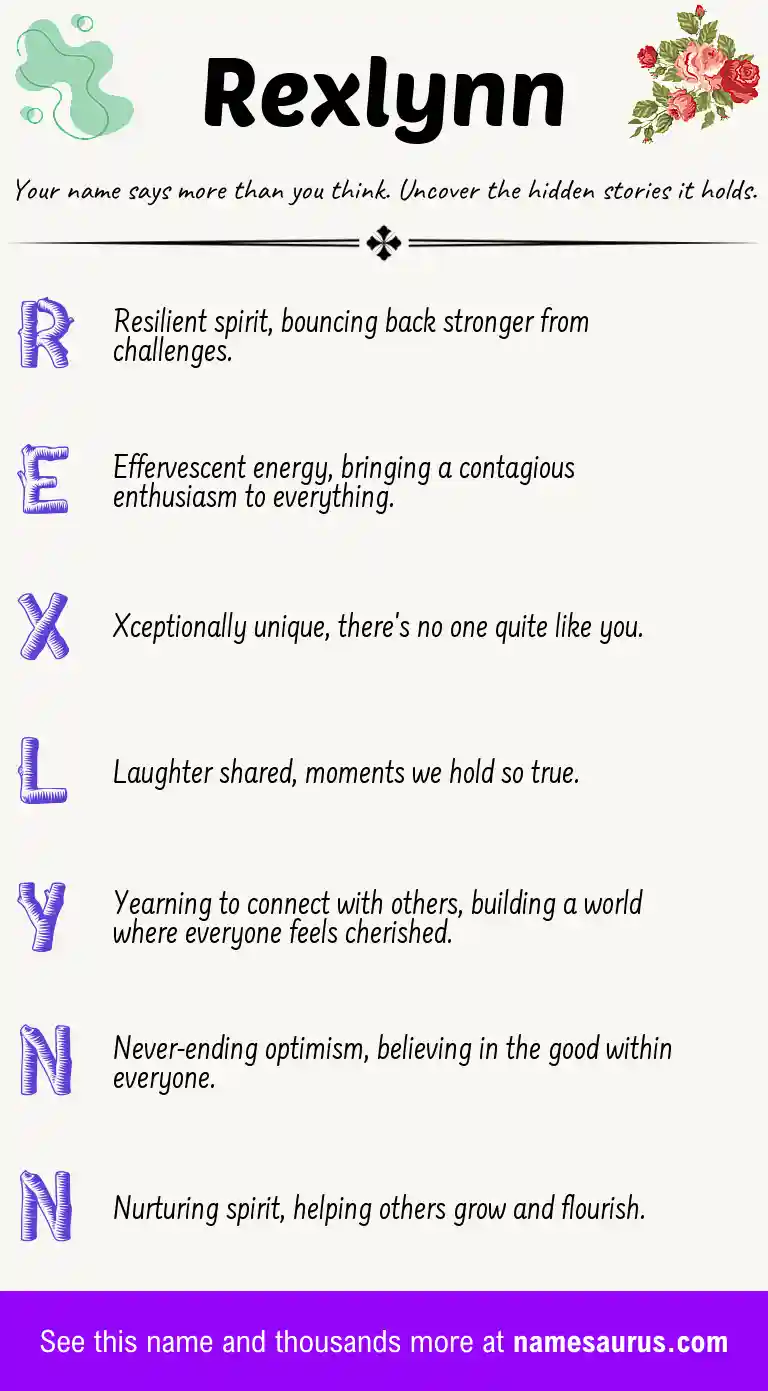 Acrostic poem about Rexlynn.