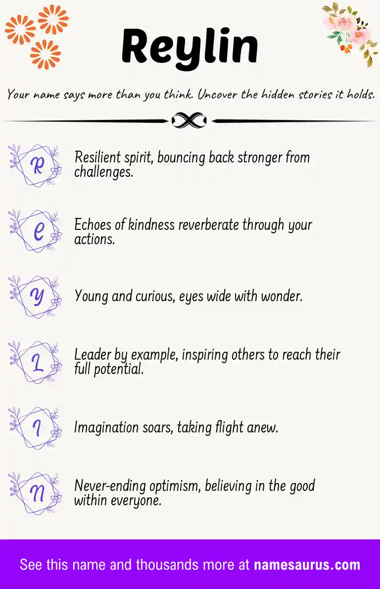 Acrostic poem about Reylin.