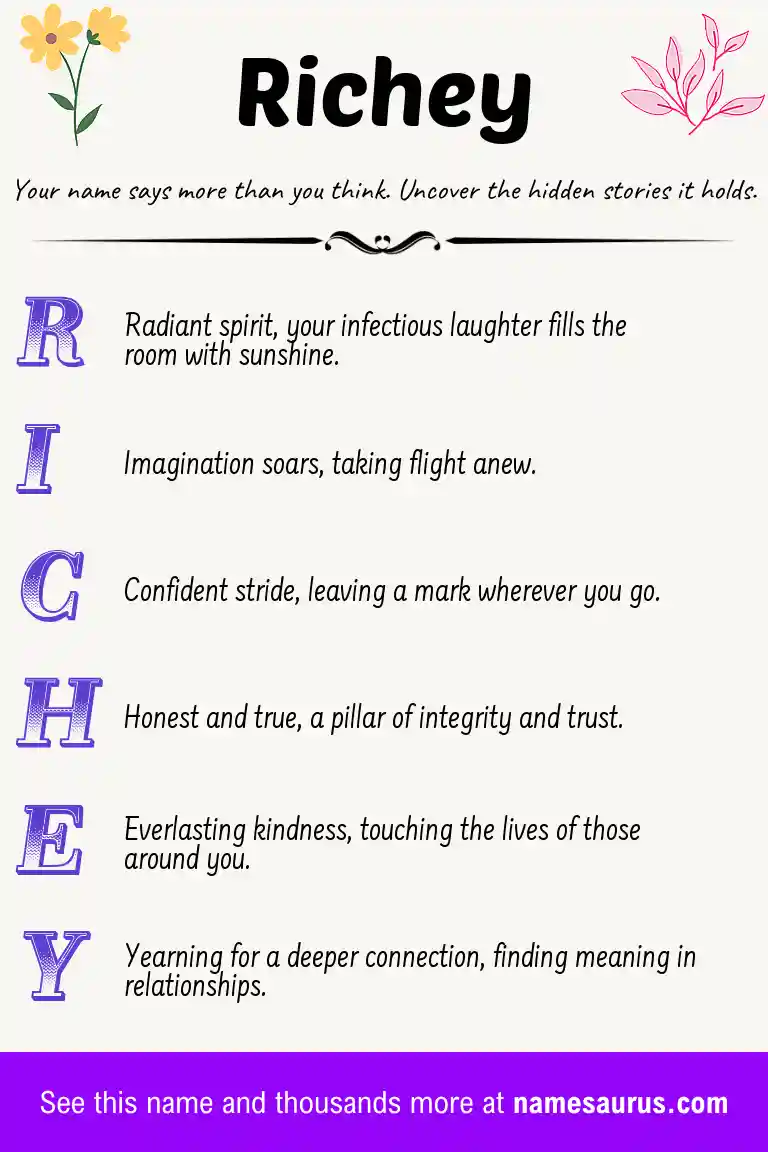 Acrostic poem about Richey.