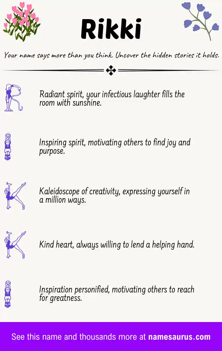 Acrostic poem about Rikki.